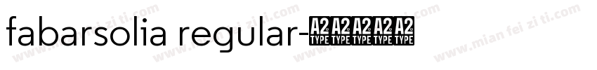 fabarsolia regular字体转换